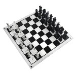 Acrylic Chess Display Board (30x30cm) - Equipped with Advanced Chess Pieces